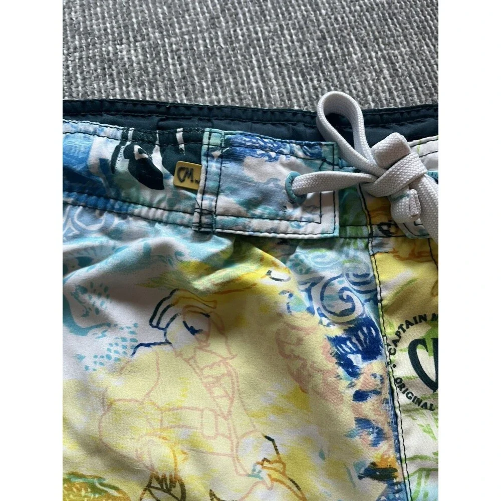 Captain Morgan Boardshort Mens 38 XL Drawstring Mesh Lined Swim Trunks